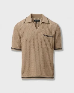 Johnny Collar Crochet Polo Shirt