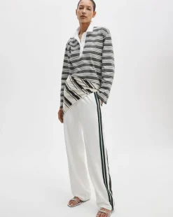 Kelly Boxy Striped Long-Sleeve Polo