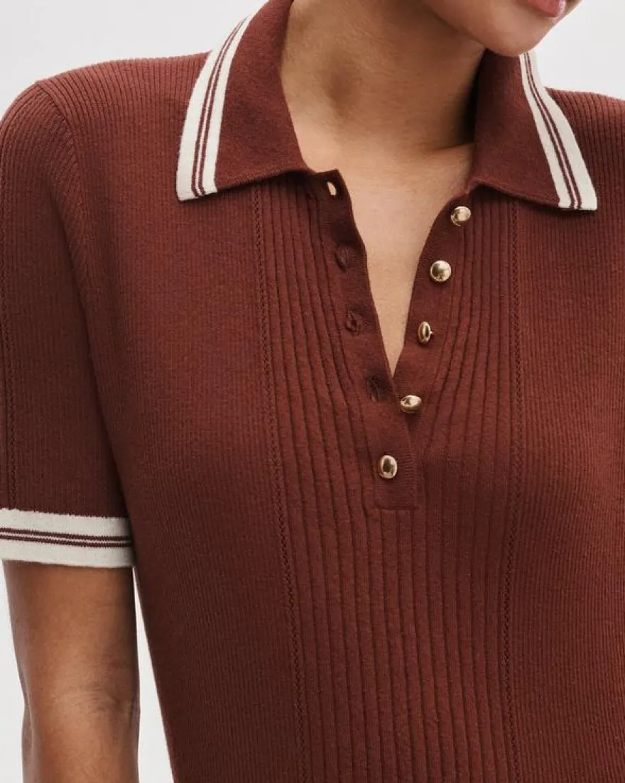 Laurie Cotton-Cashmere Polo