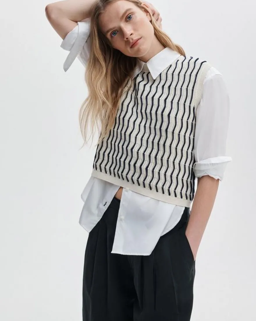 Leslie Striped Vest