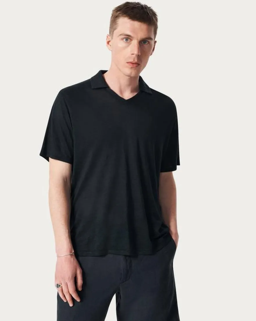 Linen Johnny Collar Polo
