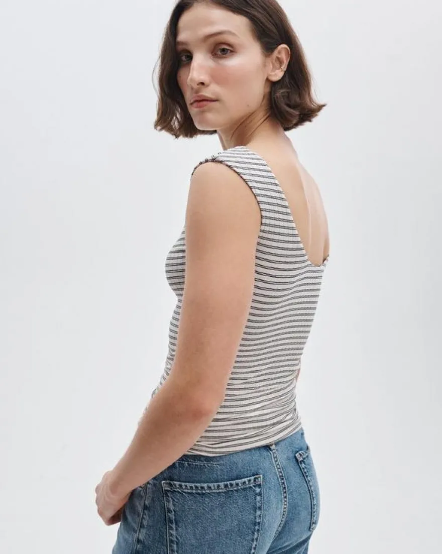 Luca Striped Reversible Tee