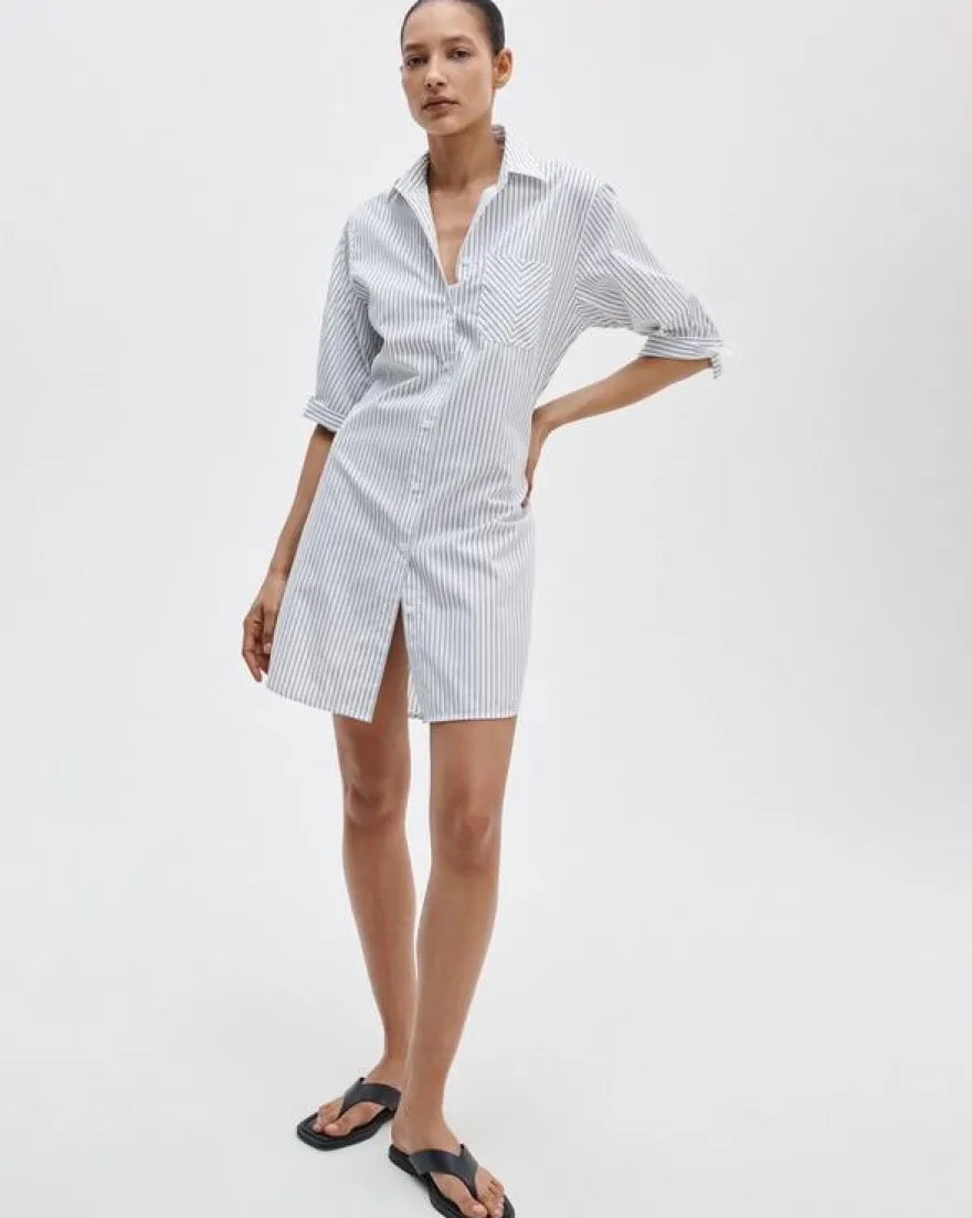 Lucia Striped Cotton Mini Dress