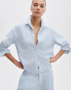 Lucia Striped Poplin Shirt