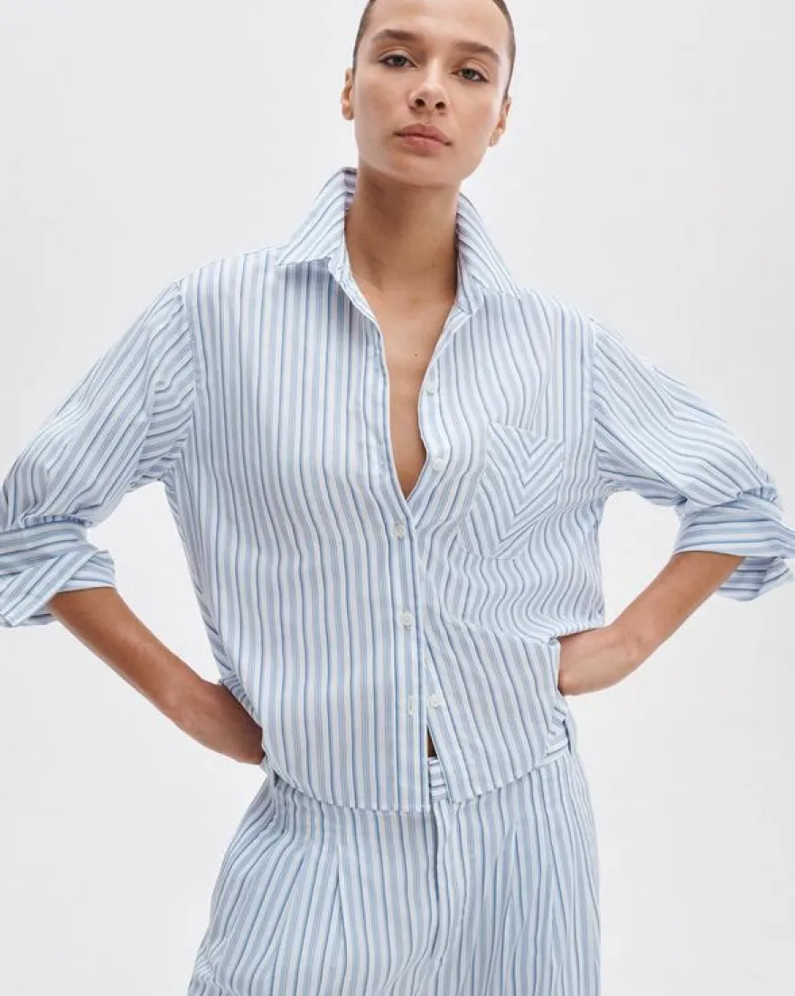 Lucia Striped Poplin Shirt