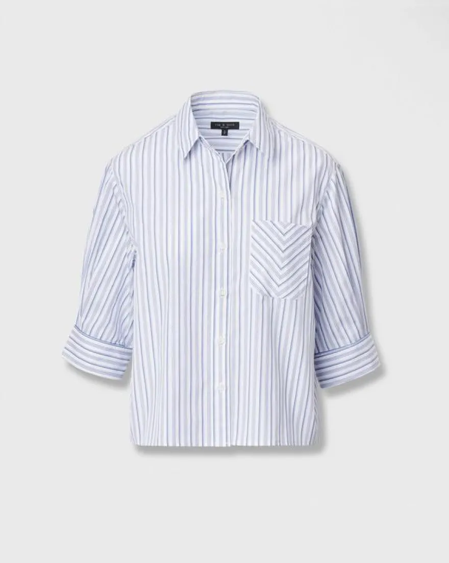 Lucia Striped Poplin Shirt