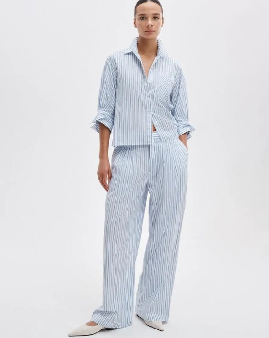 Lucia Striped Poplin Shirt
