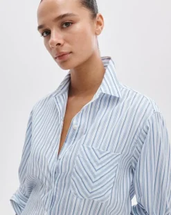 Lucia Striped Poplin Shirt