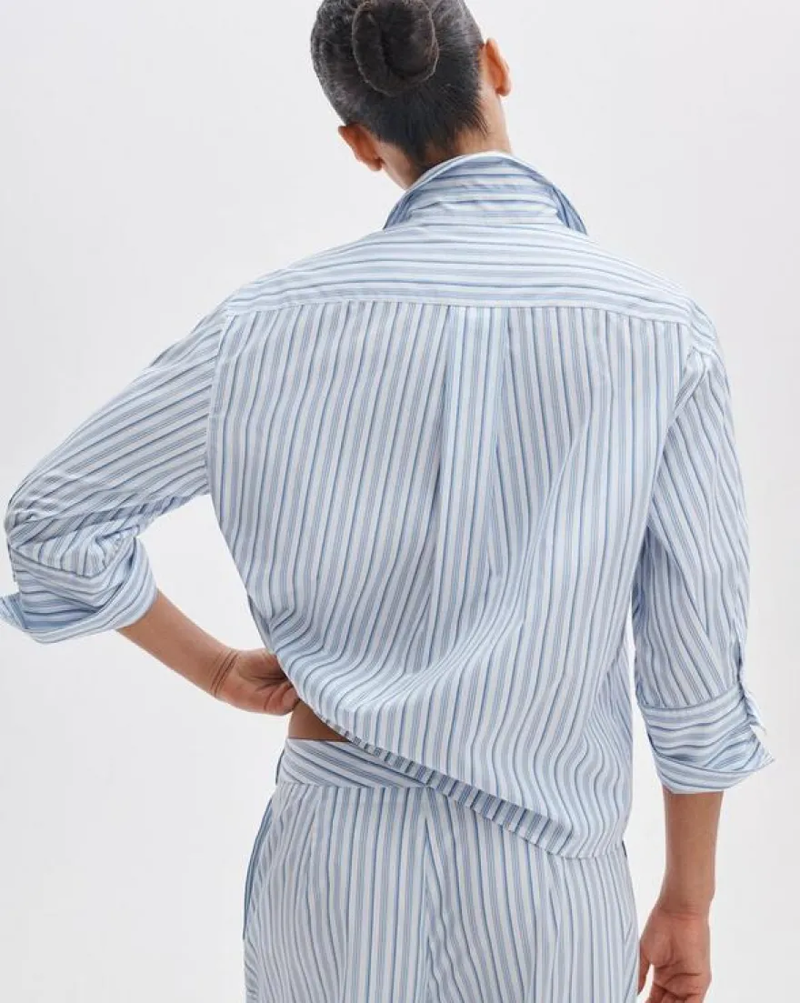 Lucia Striped Poplin Shirt