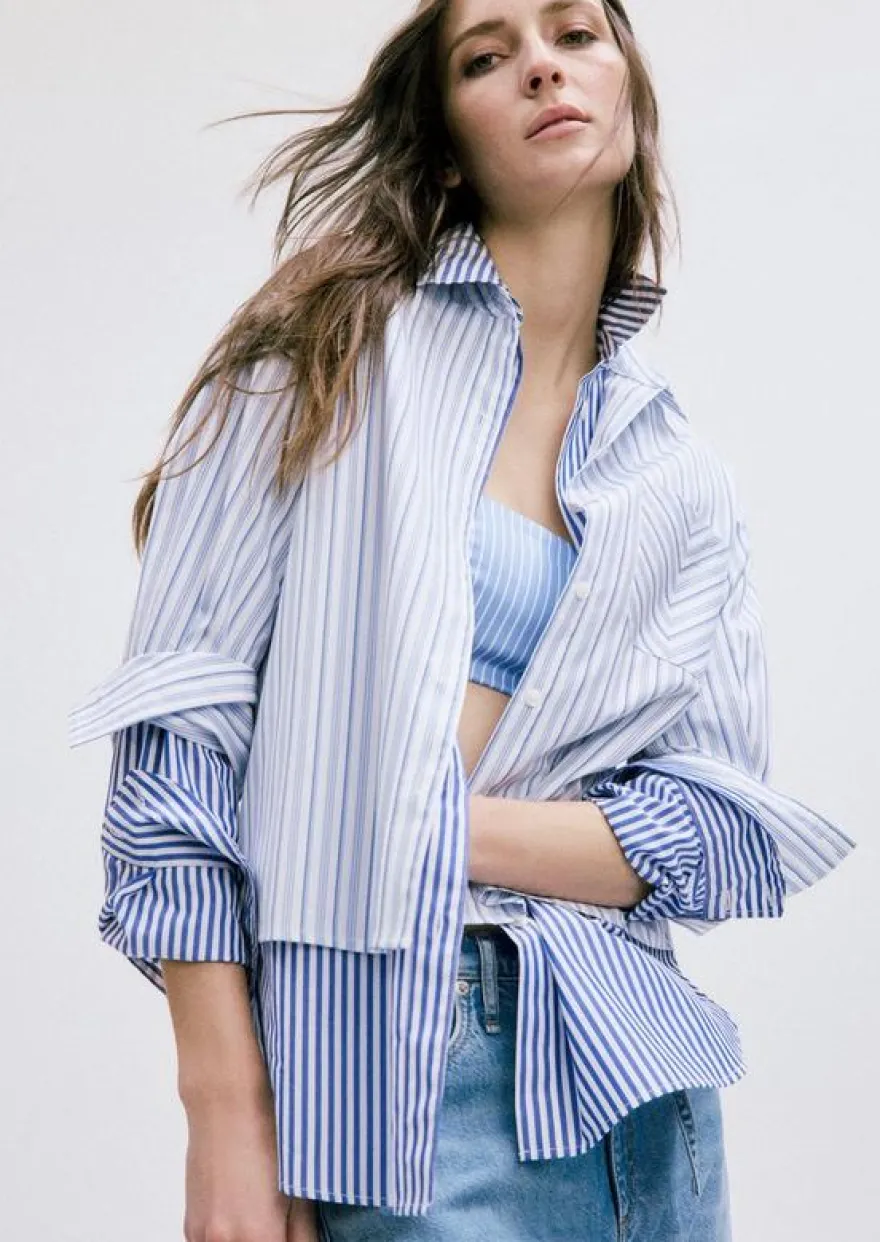 Lucia Striped Poplin Shirt