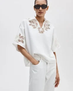 Lucy Floral Cutout Denim Shirt