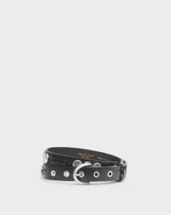 Luna Beaded Italian Leather Belt