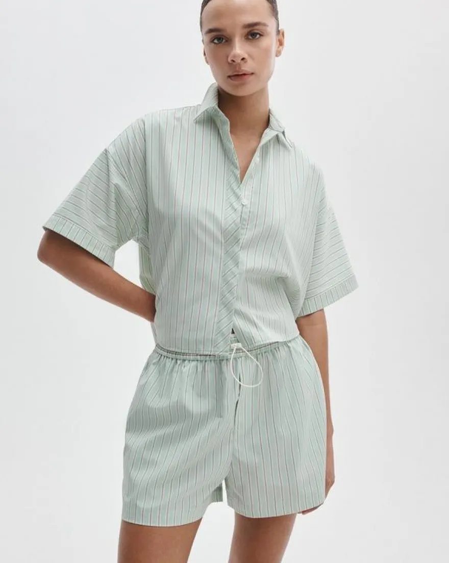 Marvin Striped Cotton Shorts
