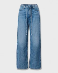 Phoebe Drawstring Wide-Leg Jean