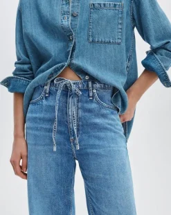 Phoebe Drawstring Wide-Leg Jean