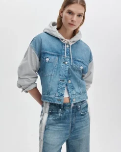 rb Miramar Combo Hooded Trucker Jacket