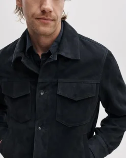 rb Suede Trucker Jacket