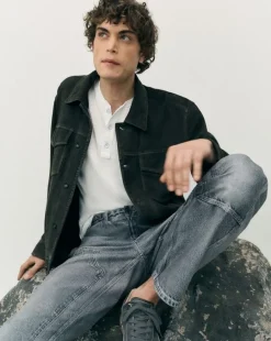 rb Suede Trucker Jacket
