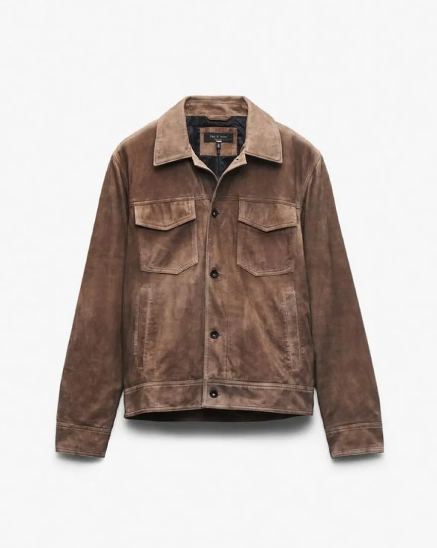 rb Suede Trucker Jacket