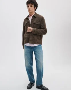 rb Suede Trucker Jacket