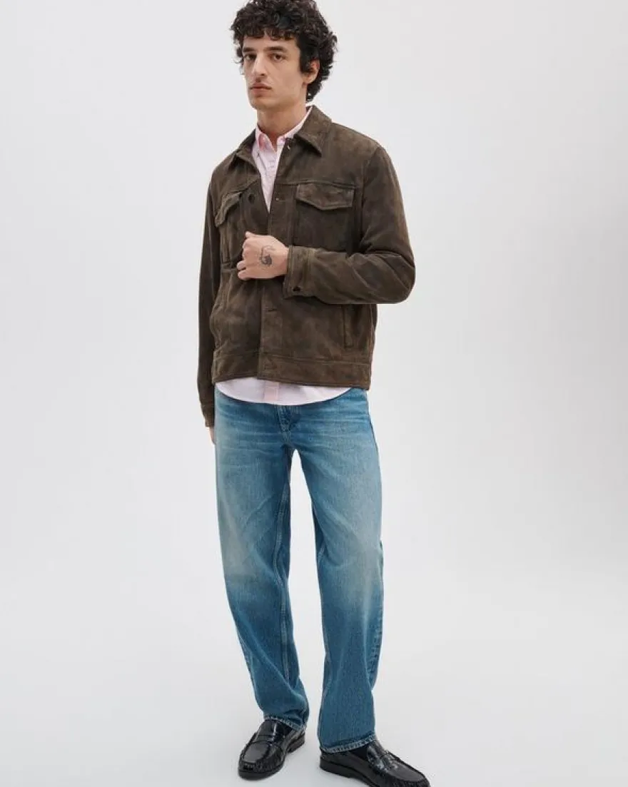 rb Suede Trucker Jacket