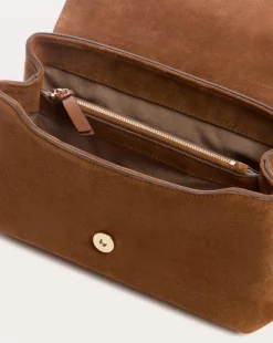Realm Suede Top Handle Bag