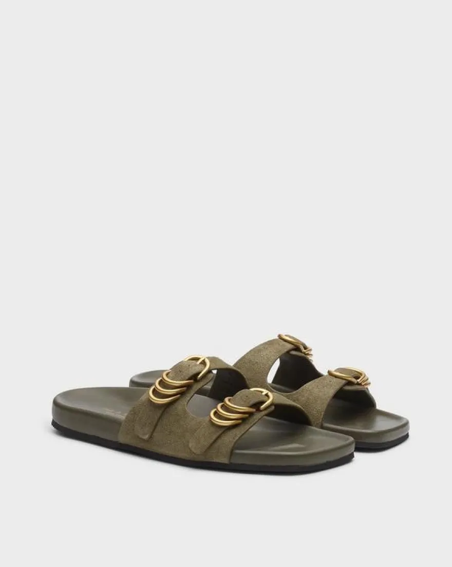 Rue Suede Slides