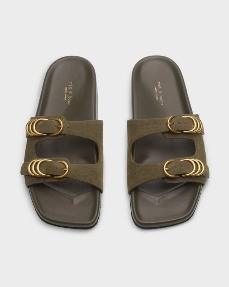 Rue Suede Slides