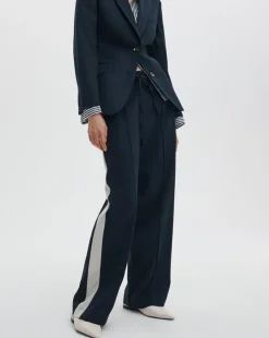 Siena Wool Side-Stripe Pants