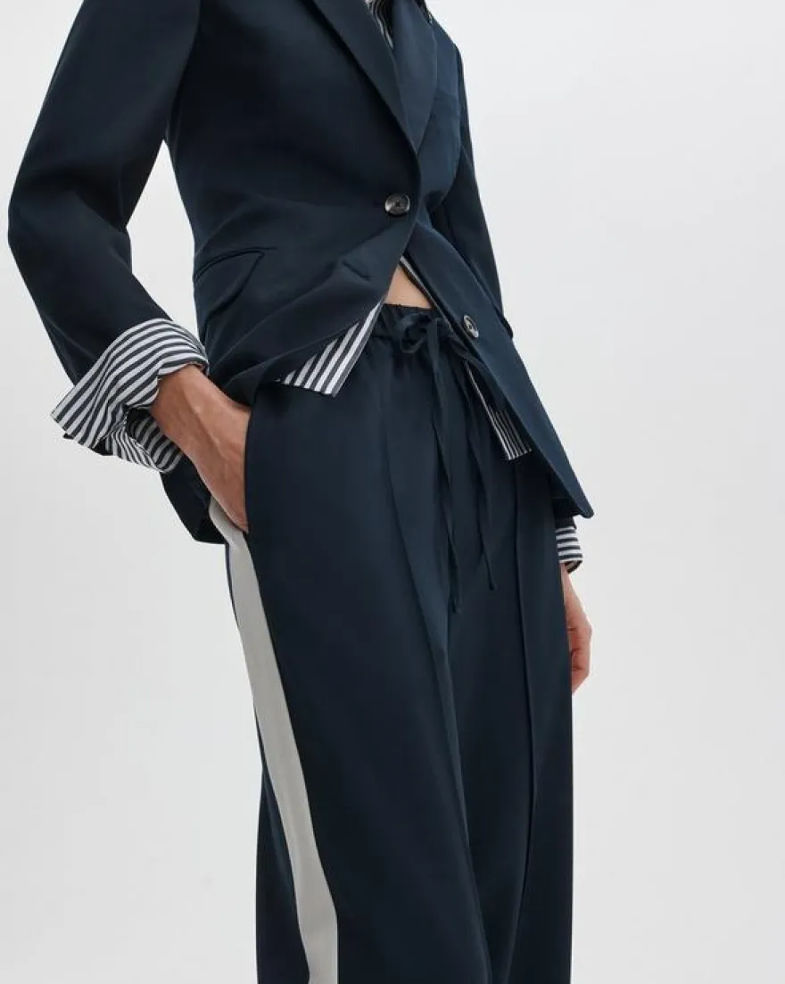 Siena Wool Side-Stripe Pants