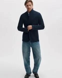 Skeleton Cotton Piqué-Knit Blazer