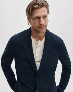 Skeleton Cotton Piqué-Knit Blazer