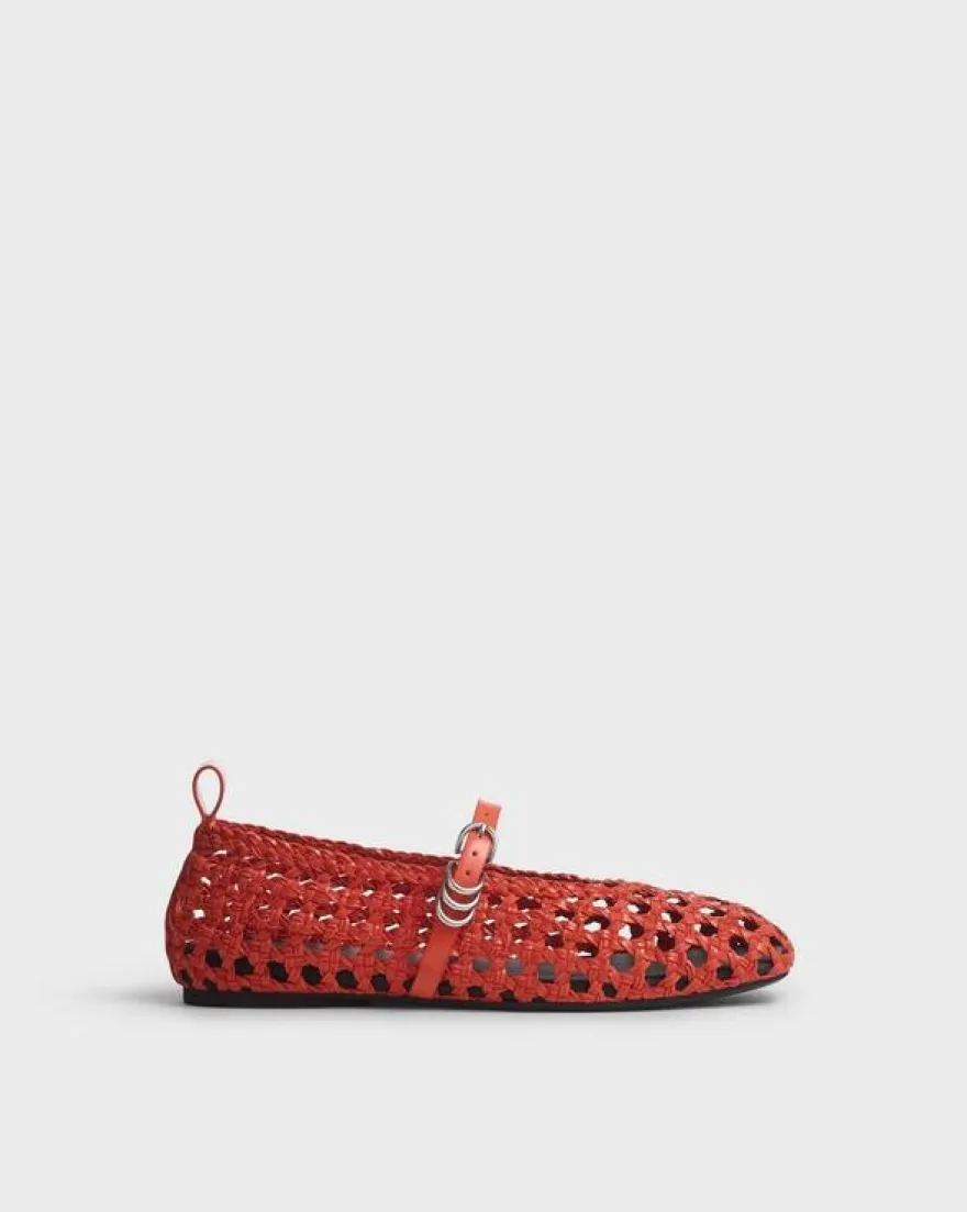 Spire Woven Faux Leather Mary Janes