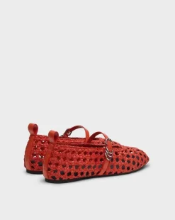 Spire Woven Faux Leather Mary Janes