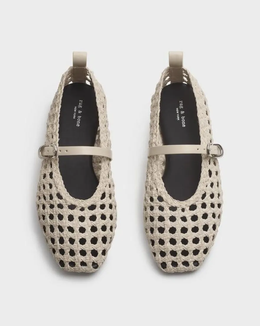 Spire Woven Faux Leather Mary Janes