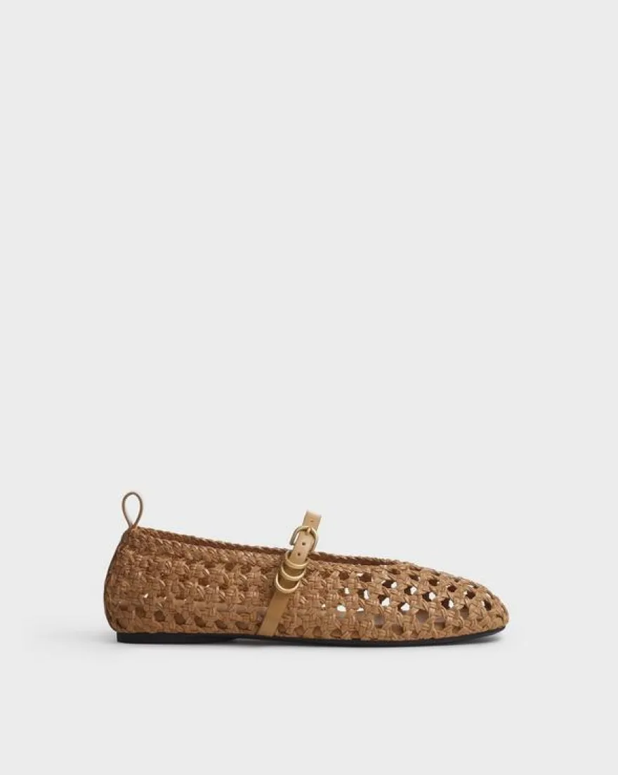 Spire Woven Faux Leather Mary Janes