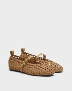 Spire Woven Faux Leather Mary Janes