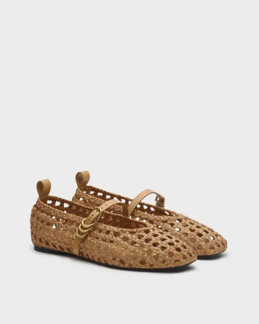 Spire Woven Faux Leather Mary Janes