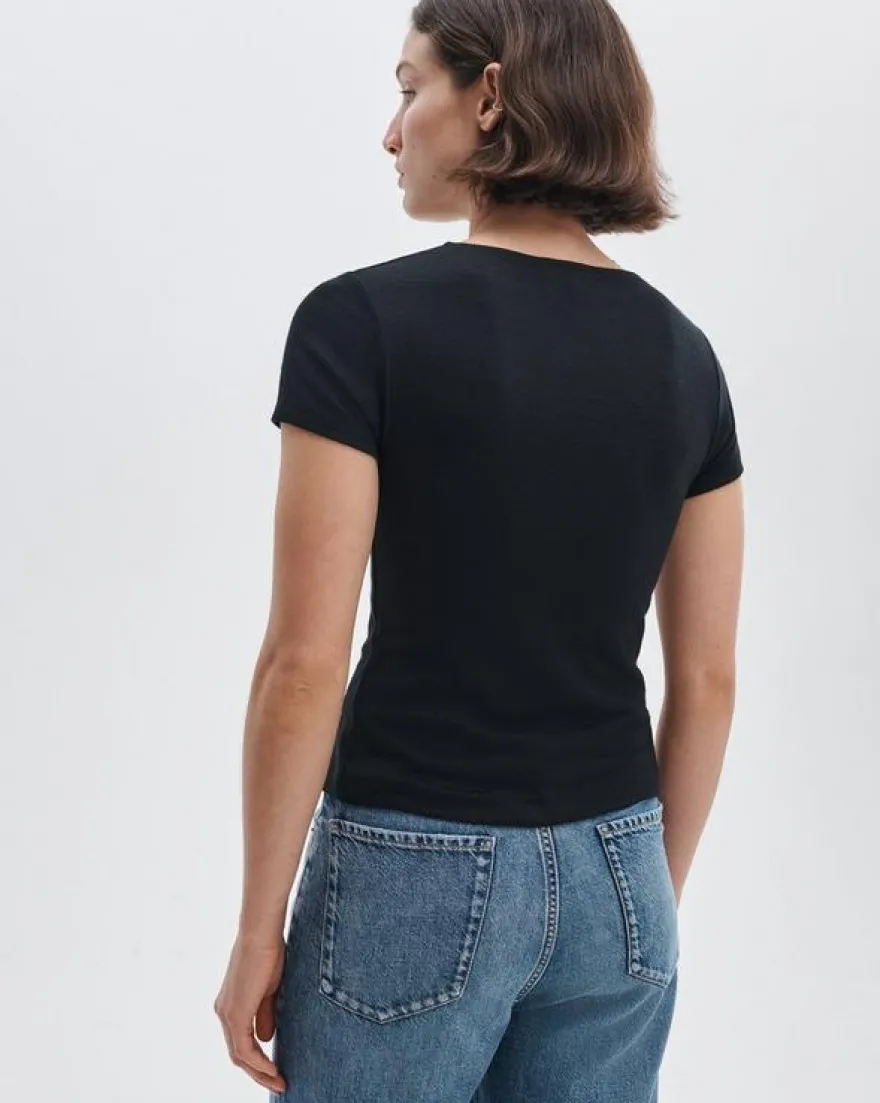The Knit Button Tee
