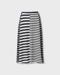 The Knit Mix Striped Skirt