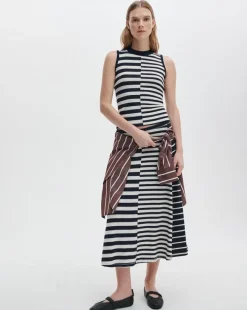 The Knit Mix Striped Skirt