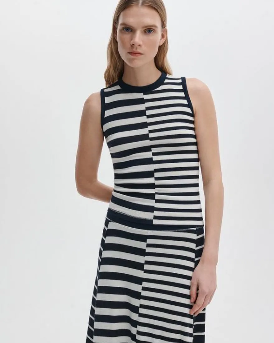 The Knit Mix Striped Tank