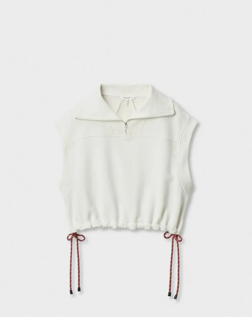 Vintage Terry Half-Zip Muscle Tee