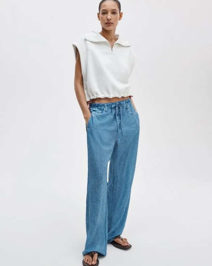 Vintage Terry Half-Zip Muscle Tee