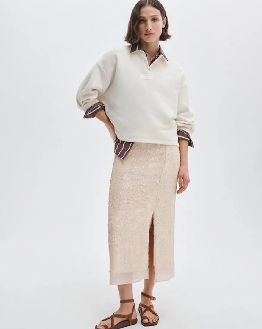Vintage Terry Oversized Polo Sweatshirt