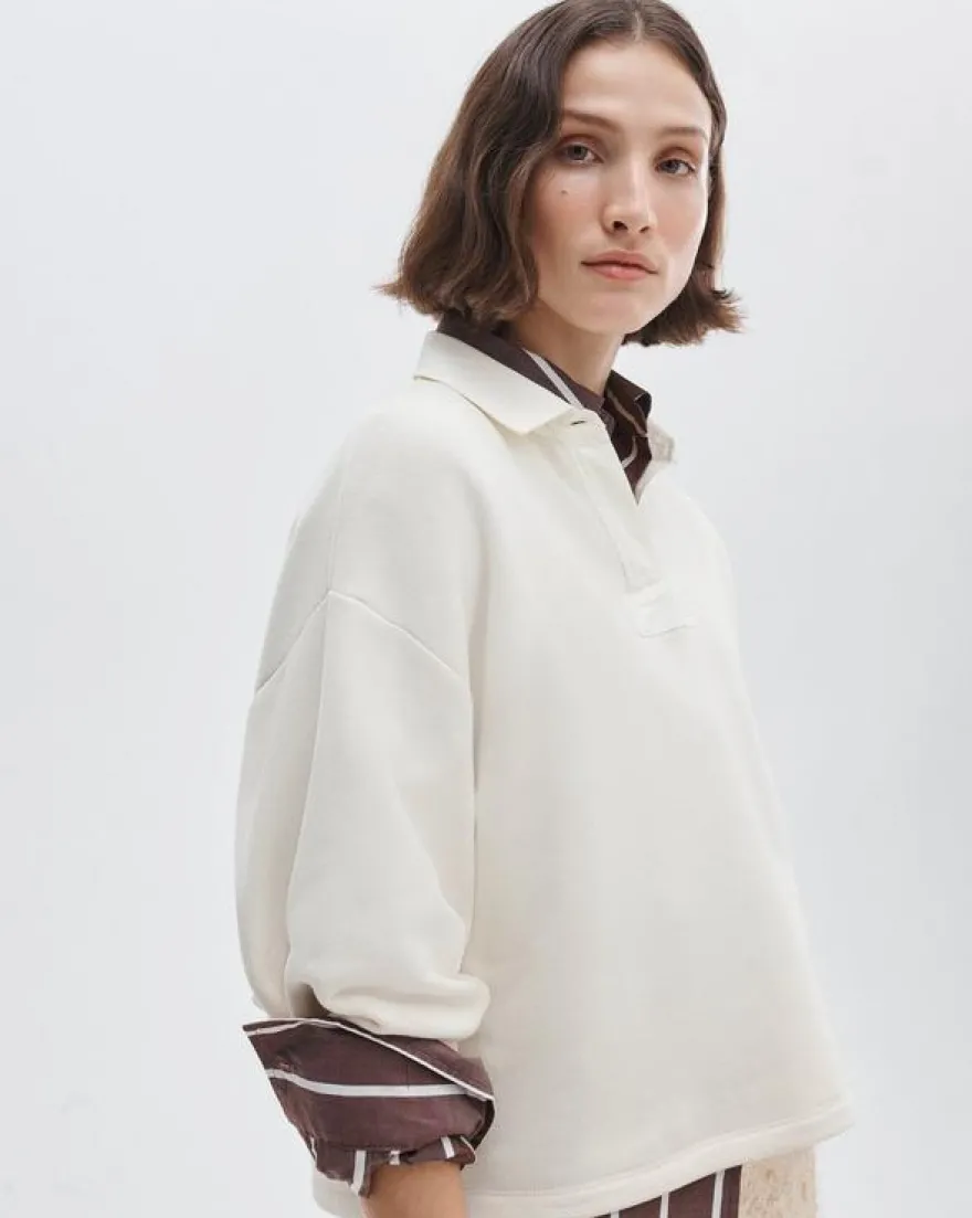 Vintage Terry Oversized Polo Sweatshirt