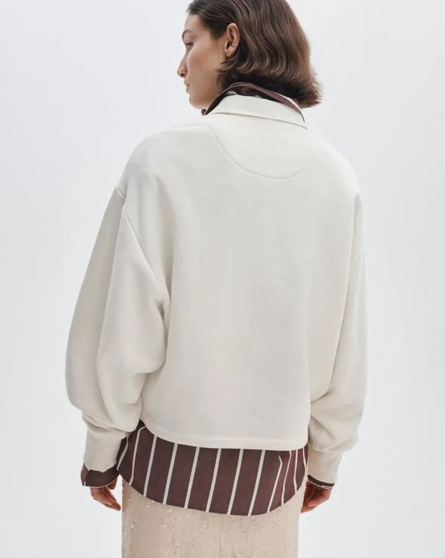 Vintage Terry Oversized Polo Sweatshirt