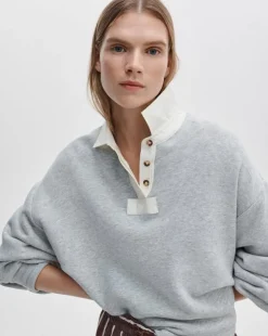 Vintage Terry Oversized Polo Sweatshirt