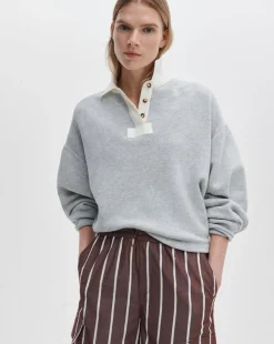 Vintage Terry Oversized Polo Sweatshirt